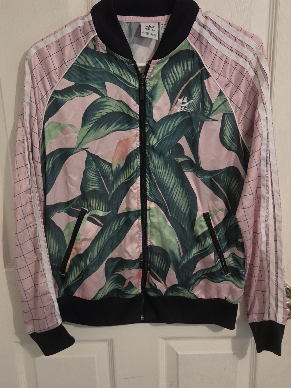 Adidas Women’s Pink Tropical Track Jacket Rio Farm